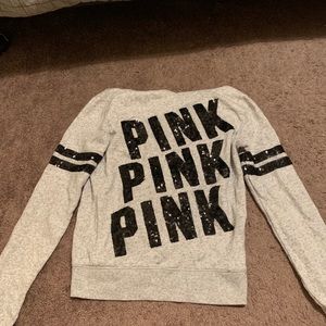 Pink Sequined Hoodie